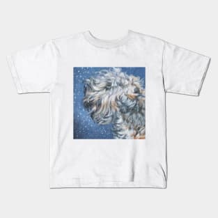 Soft-coated Wheaten Terrier Fine Art Painting Kids T-Shirt